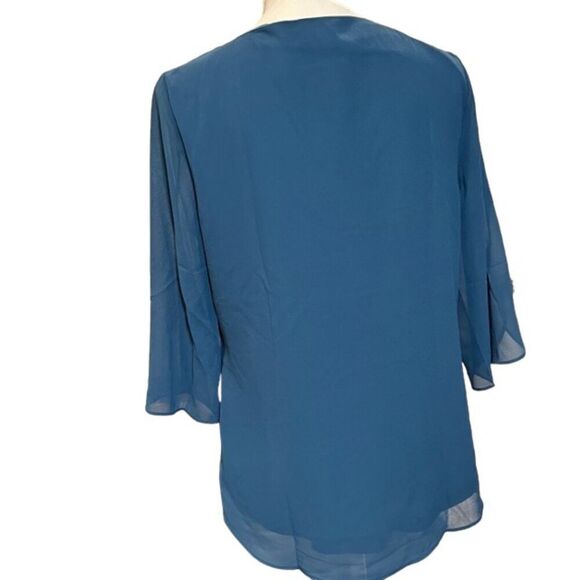Grace Karin Women's Chiffon Layered Top Blue Size Small - Picture 3 of 8